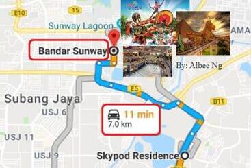 מלון דירות Puchong Skypod Residence, 1 5 Pax With Balcony Unit, Walking Distance To Ioi Mall, 10min Drive To Su