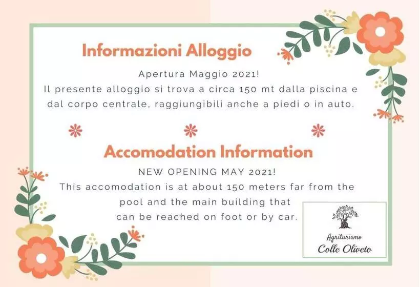 ホテル Agriturismo Colle Oliveto