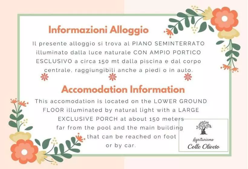 ホテル Agriturismo Colle Oliveto