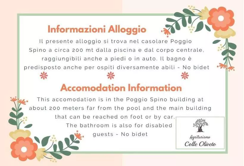 ホテル Agriturismo Colle Oliveto