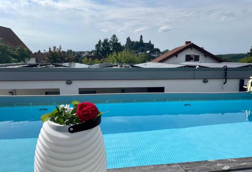 Ferienwohnung Schlossblick 4 Sterne Sauna Pool Whirlpool Privat