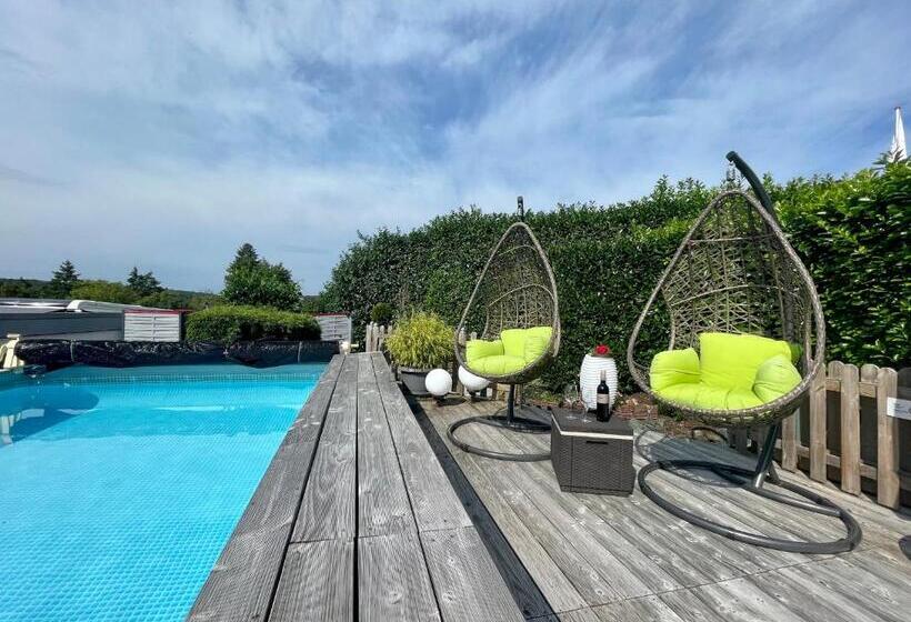 Ferienwohnung Schlossblick 4 Sterne Sauna Pool Whirlpool Privat