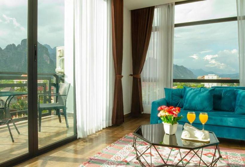 בית מלון כפרי Serene Premier Vangvieng