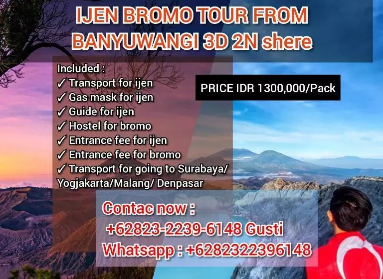 تختخواب و صبحانه Ijen Crater Climb Base Camp