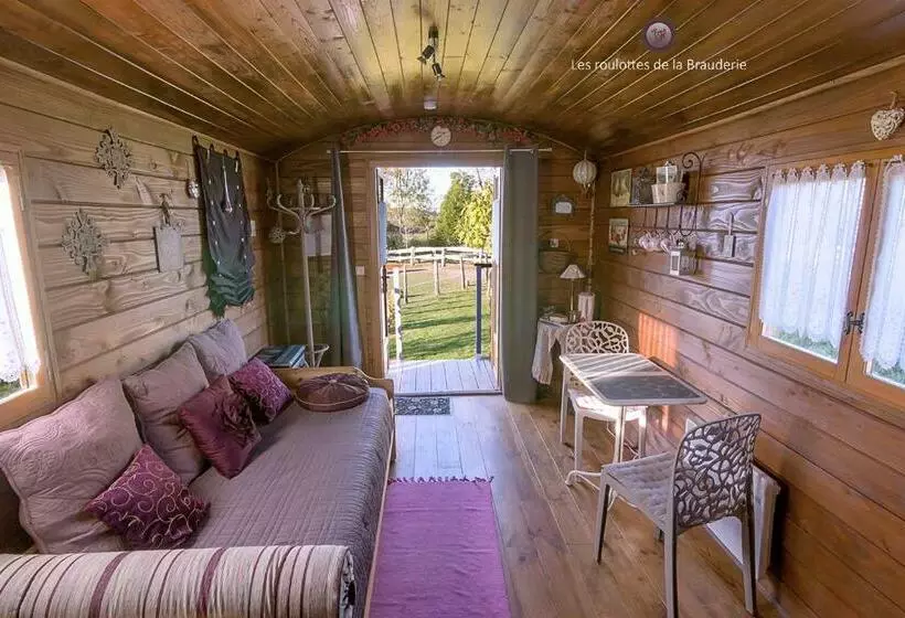 ペンション Les Roulottes De La Brauderie