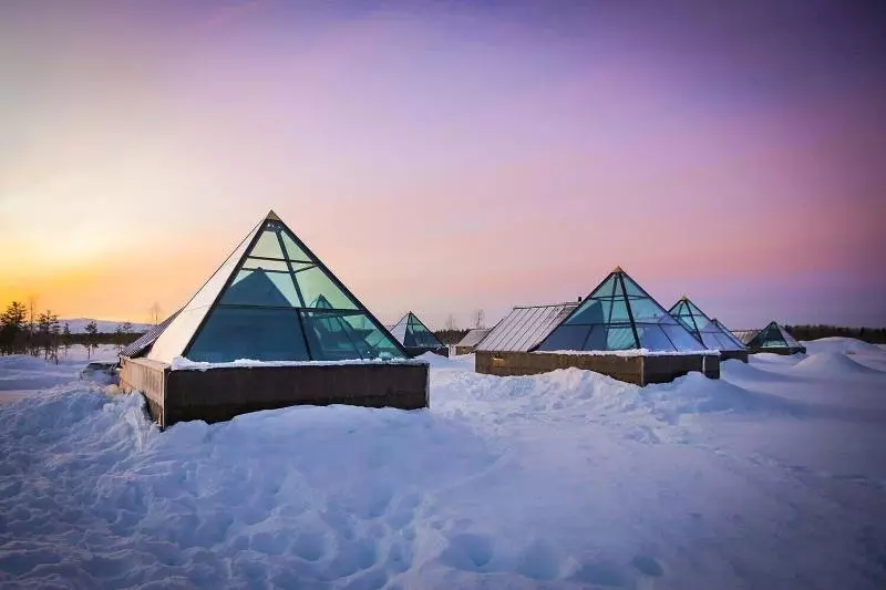 ホテル Aurora Pyramid Glass Igloos