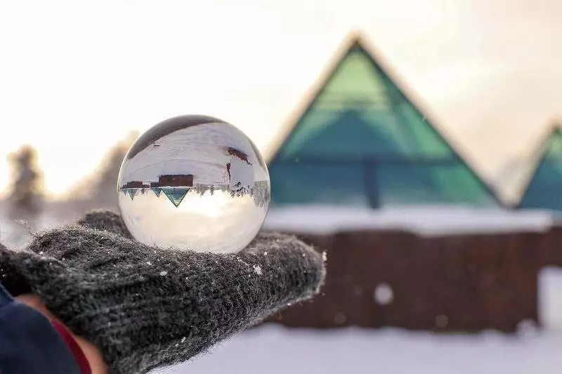 ホテル Aurora Pyramid Glass Igloos