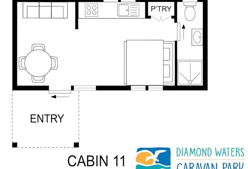 酒店 Diamond Waters Caravan Park