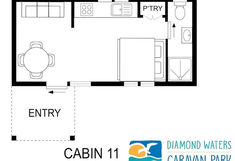 ホテル Diamond Waters Caravan Park