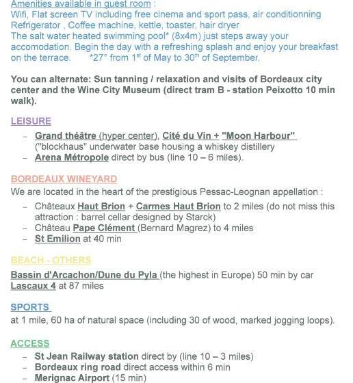 Bed and Breakfast Chambre Direct Piscine