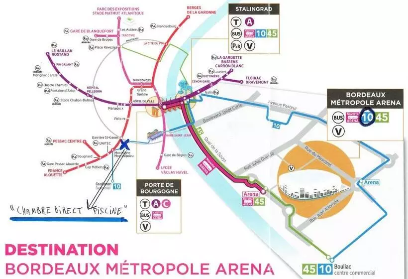 Aamiaismajoitus (B&B) Chambre Direct Piscine