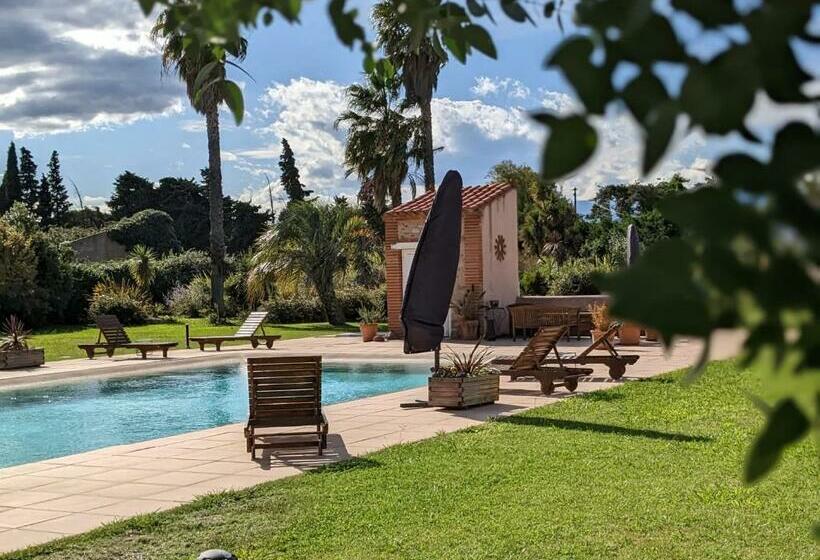 צימר Mas Tramontane Chambres D Hôtes Et Studio Avec Piscine Dans Parc Arboré