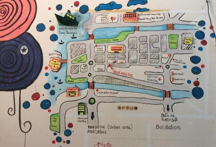 هتل Bụi Hostel   Bến Tàu Rạch Giá