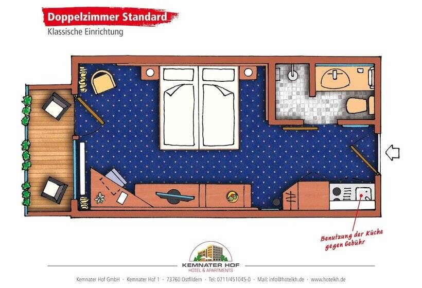 酒店 Kemnater Hof Apartments