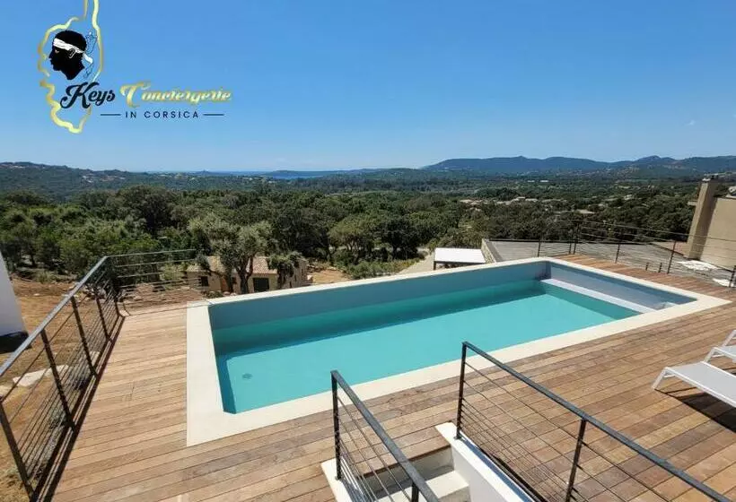 Casa Balancinu Vue Panoramique Sur Montagne Et Mer Piscine Privée