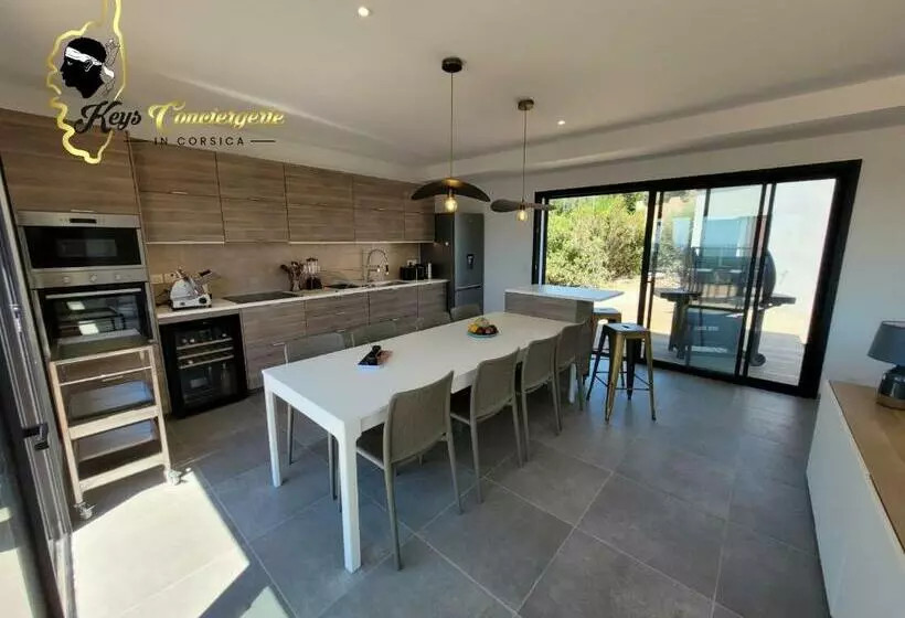 Casa Balancinu Vue Panoramique Sur Montagne Et Mer Piscine Privée