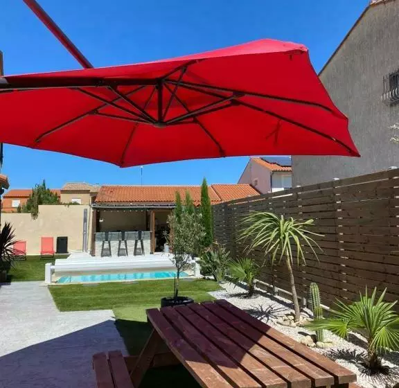 Jolie Villa Climatisée Piscine Parking Perpignan