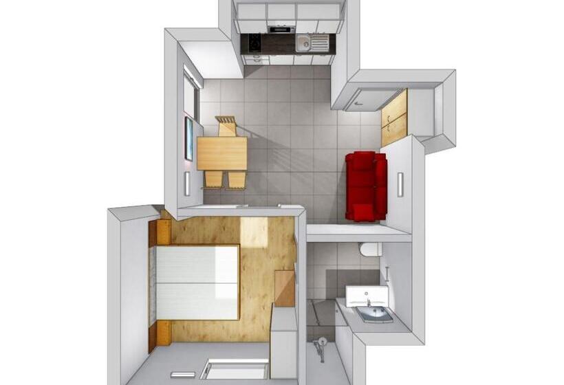 酒店 Sandhof Ferienwohnungen