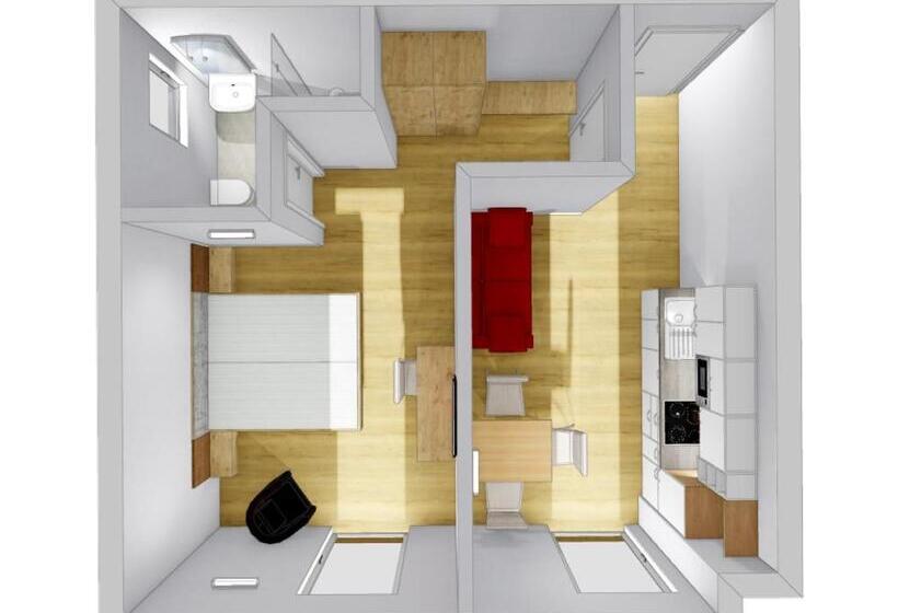 酒店 Sandhof Ferienwohnungen