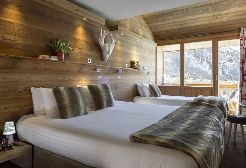 هتل Hôtel Ski Lodge Village Montana