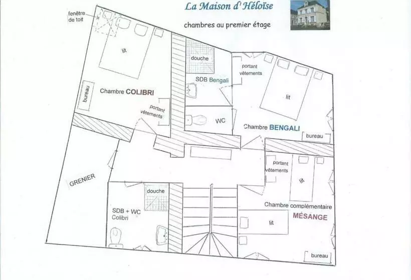 ベッドアンドブレックファースト La Maison D Héloïse