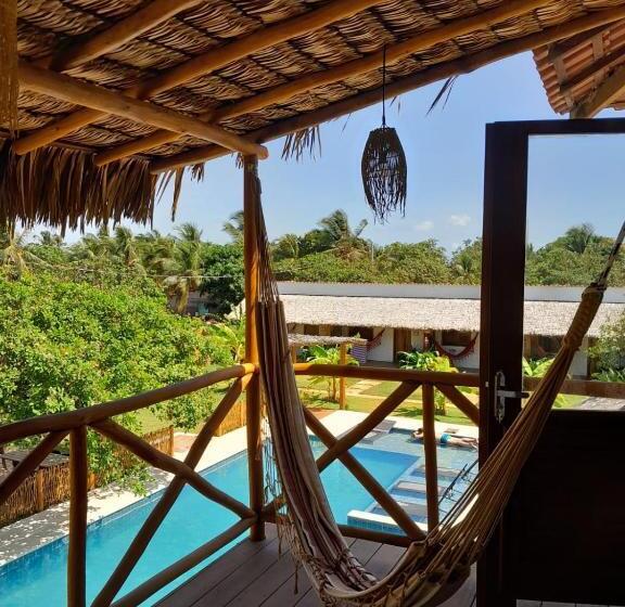 Szálló Rancharia Charme Beach Pé Na Areia