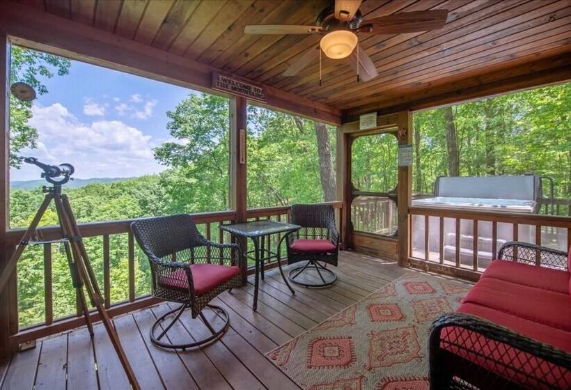 Hilltop Hideaway Endearing Mountain Cabin With Hot Tub Foosball Pet Friendly