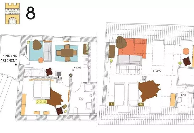 ホテル Burggarten Appartements Neuleiningen