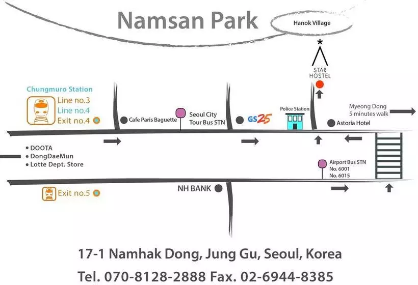 Hotel Star Hostel Myeongdong Ing