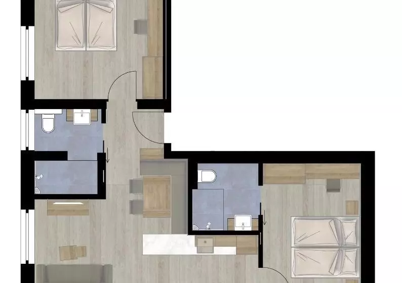 تختخواب و صبحانه Hager S Apartments