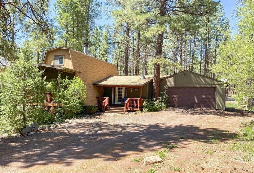 Munds Park Cabin W/furnished Deck & Fire Pit!