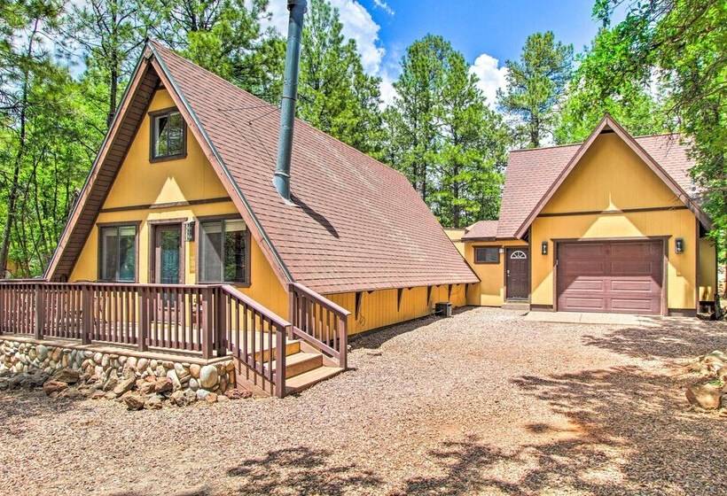 Rustic Pinetop A Frame Hike & Golf Nearby!
