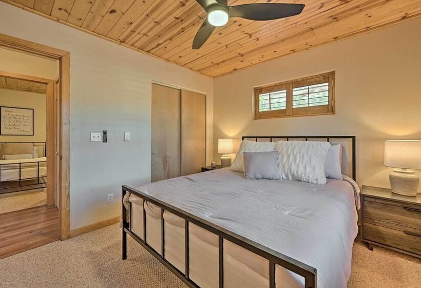 Chalet Style Pine Cabin W/ Wraparound Deck & Views