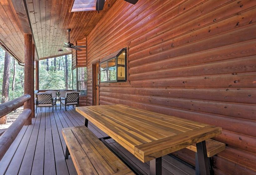 Deck, Games & Fire Pit: Modern Pine Cabin!