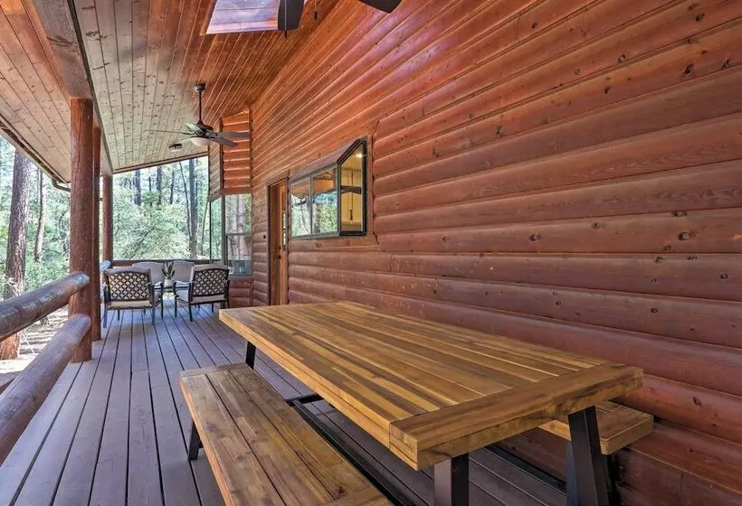 Deck, Games & Fire Pit: Modern Pine Cabin!