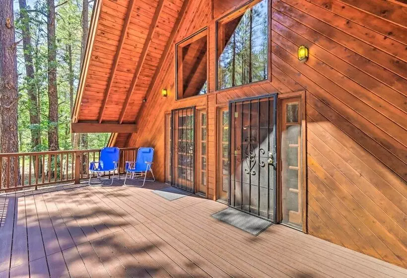A Frame Pinetop Cabin < 6 Mi To Rainbow Lake!