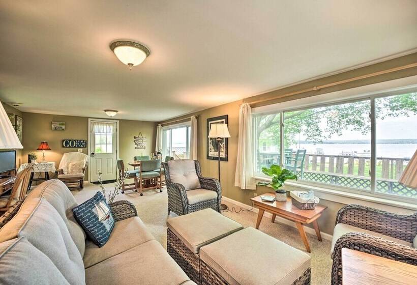 Lakefront Mayville Cottage W/ Dock & Grill!