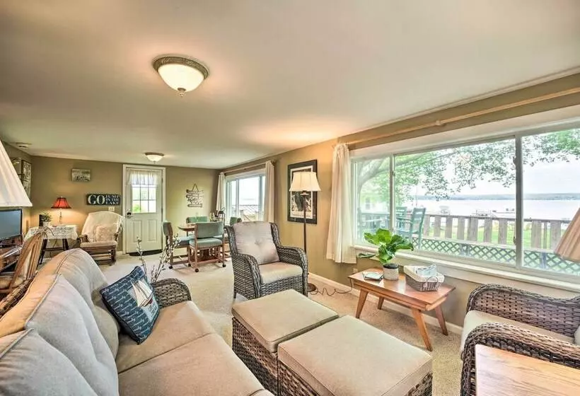 Lakefront Mayville Cottage W/ Dock & Grill!