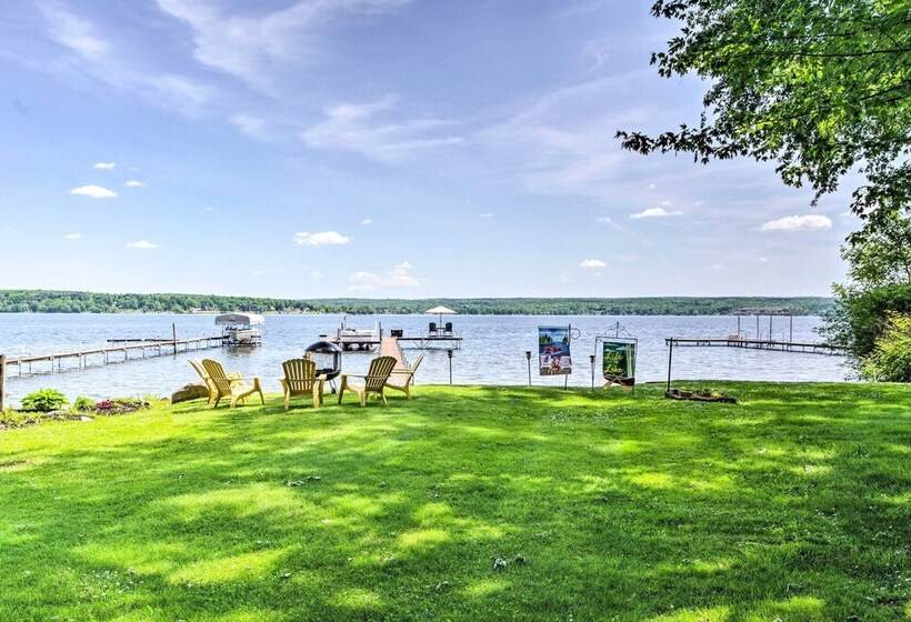 Lakefront Mayville Cottage W/ Dock & Grill!