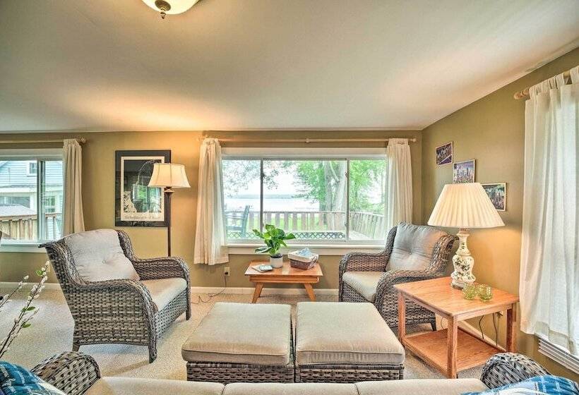 Lakefront Mayville Cottage W/ Dock & Grill!
