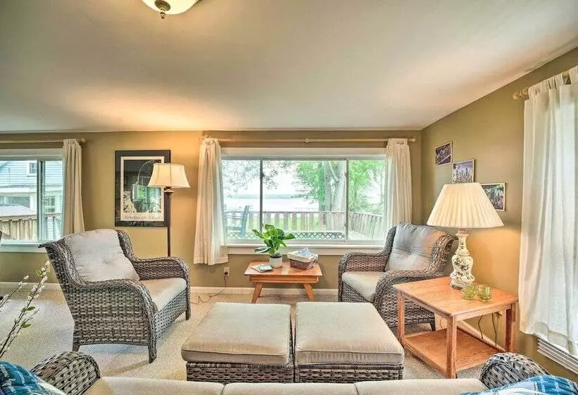 Lakefront Mayville Cottage W/ Dock & Grill!