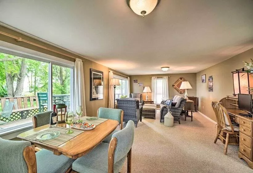 Lakefront Mayville Cottage W/ Dock & Grill!