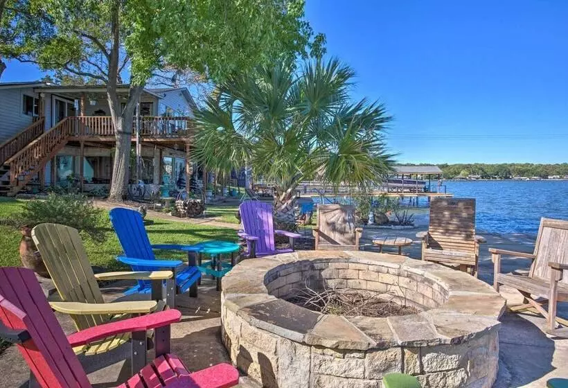 Dock & Fire Pit: Waterfront Cedar Creek Lake Home