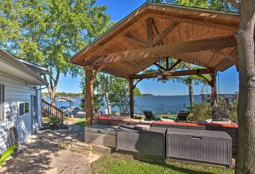 Dock & Fire Pit: Waterfront Cedar Creek Lake Home