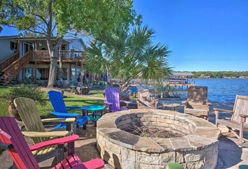 Dock & Fire Pit: Waterfront Cedar Creek Lake Home