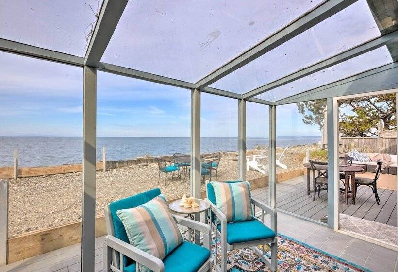 Oceanfront Ferndale Oasis W/ Fire Pit, Grill!