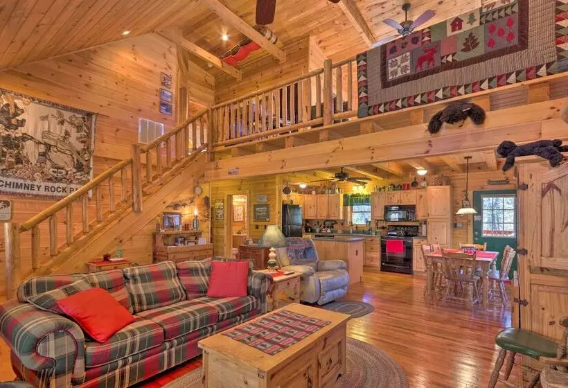 Lake Lure Log Cabin W/ Grill, Near Hiking!