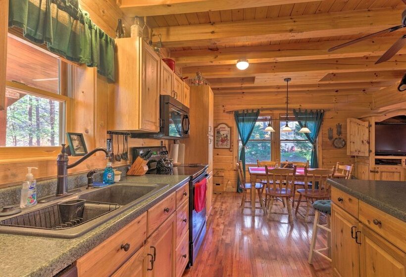 Lake Lure Log Cabin W/ Grill, Near Hiking!