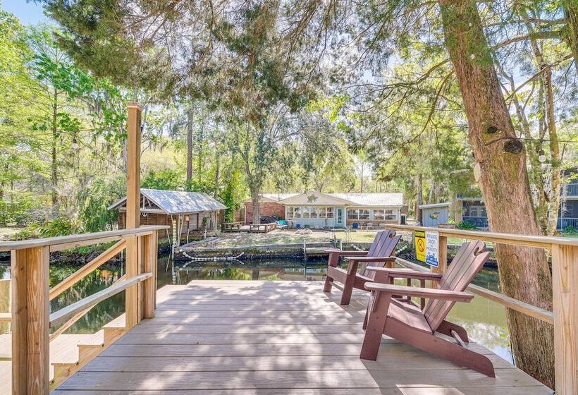 Tropical Canalfront Escape With Decks & Dock!