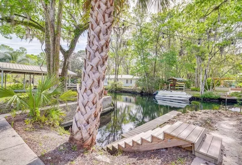 Tropical Canalfront Escape With Decks & Dock!